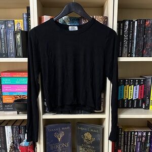 Jon & Anna Black Long Sleeve Tee
